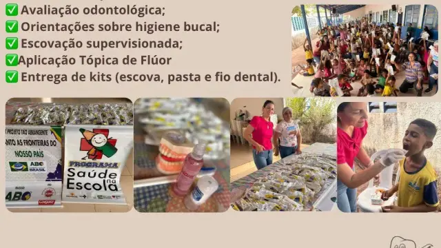 Hoje foi dia de cuidar dos sorrisos na Escola Municipal Gustavo Costa